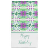 Joli petit sac cadeau à motifs de fleurs violettes (Devant)