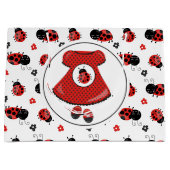 Joli petit sac de douche de robe de coccinelle (Devant)