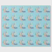 Joli Petit Sirène Papier Enveloppant Cadeau (Plat)