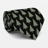Joli pin vert motif cadeau cravate pour les hommes (Roulé)