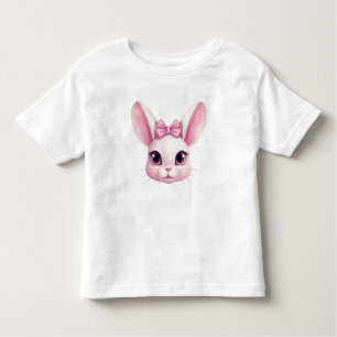 Joli Pink Bunny Portrait cadeau Enfants T-shirt