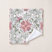 Joli Pink Floral Dooda Vintage Carrelage Art (Gant de toilette)