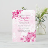 Joli Pink Sweet 16 invitations à la fête d'anniver (Debout devant)