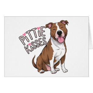 Joli Pitbull Baisers Chien Aimer Pittie Pit Bull