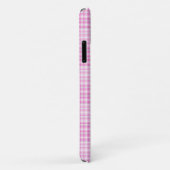 Joli Plaid rose avec coque iphone Monogram (Dos/Droite)