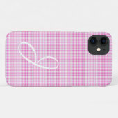 Joli Plaid rose avec coque iphone Monogram (Dos (Horizontal))