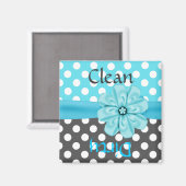 Joli Polka Dot Lave-Vaisselle Magnet (Recto/Verso)