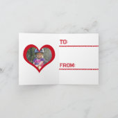 Joli poney sur cartes de Saint-Valentin rouges pou (Intérieur)