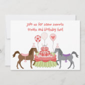 Joli Ponies Horse Anniversaire Invitation (Devant)