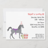 Joli Ponies Horse Anniversaire Invitation (Dos)