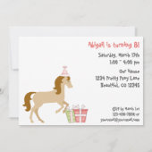 Joli Ponies Horse Invitation Anniversaire (Dos)