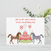 Joli Ponies Horse Invitation Anniversaire (Debout devant)