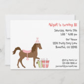 Joli Ponies Horse Invitation Anniversaire (Dos)