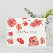 Joli Poppies rouges Merci mariage fleuri (Debout devant)