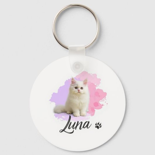 Joli porte-clés en forme de chat – Luna (Recto)