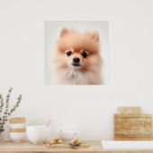 Joli poster de portrait de chiot Pomeranian (2) (Cuisine)