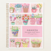 Joli pots de fleurs rose moderne et élégant (Devant)