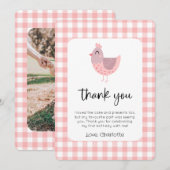 Joli poulet Carte de remerciements photo (Devant / Derrière)