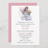 Joli Pram Baby shower Invitation (Devant / Derrière)