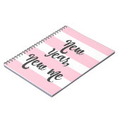 Joli Pretty Pink Stripe Journal Nouvel An New Me (Côté gauche)