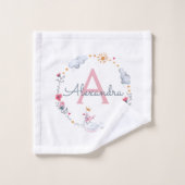 Joli princesse cygne enfants roses (Gant de toilette)