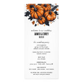 Joli programme de cérémonie Citrouille (Devant)