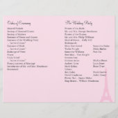 Joli programme de mariage Paris (Dos)