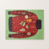 Joli pull de Noël laid puzzle art (Horizontal)