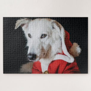 Joli puzzle de chien de Noël