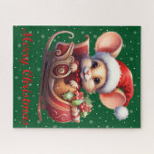 Joli Puzzle de la souris Noël (Horizontal)