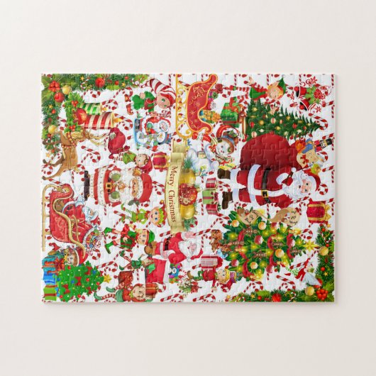 Joli Puzzle De Noël Pouvez-Vous Trouver La Souris (Horizontal)