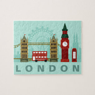 Joli puzzle d'illustration de Londres