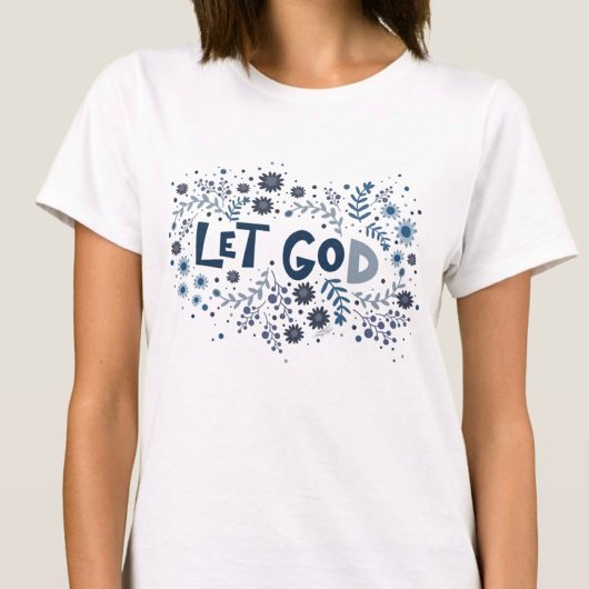 Joli Que Dieu Floral Blue Inspirivity T-shirt
