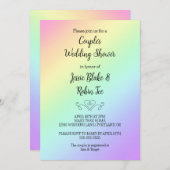 Joli Rainbow Gradient Wedding shower Invitation (Devant / Derrière)