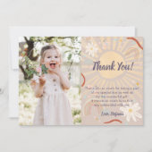 Joli Rainbow rose Carte de remerciements d'anniver (Devant)