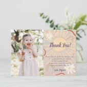 Joli Rainbow rose Carte de remerciements d'anniver (Debout devant)