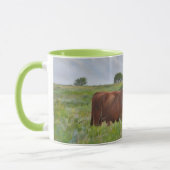 Joli Red Cow Art amusant café Mug (Gauche)