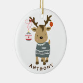 Joli Reindeer hiver Ornement de Noël (Droite)