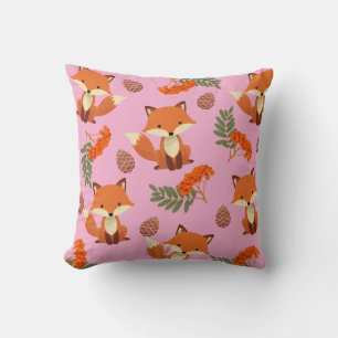 Joli renard de couleur automne coussin pour les en