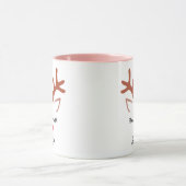 Joli Renne de Noël Face de vacances Mug (Centre)