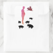 Joli Repas Végétarien Stickers Animal Friendly (Sac)