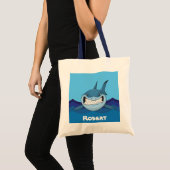 Joli requin ajouter le Sac fourre-tout de nom (Devant (produit))