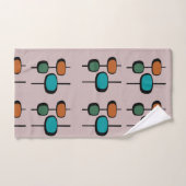 Joli rétro motif des années 60 abstrait rose color (Serviette à main)