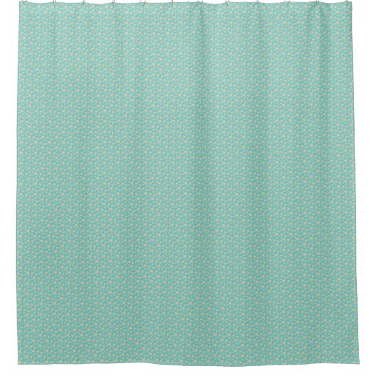 Joli rideau de douche aux coeurs bleus (Devant)
