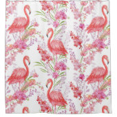 Joli rideau de douche flamingo rose plage (Devant)