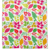 Joli rideau de douche Motif de couleur feuille de  (Devant)