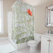 Joli rideau en douche de pavot de fleurs (En situation)