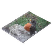 Joli Robin Photo Carnet de nom personnalisé (Côté gauche)