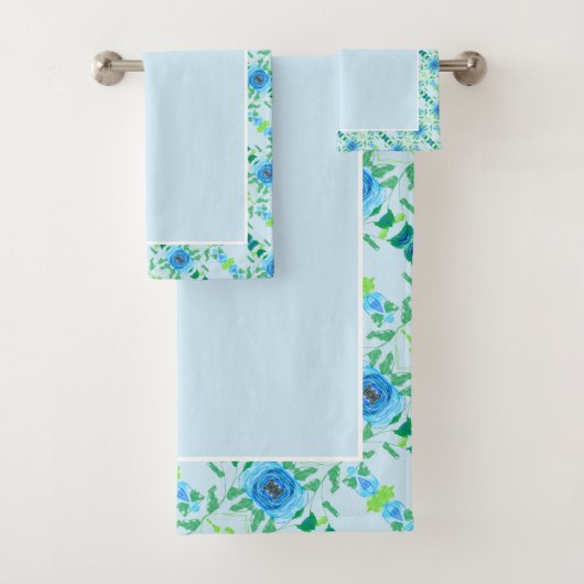 Joli Rose bleu Imprimer Décor (En situation)