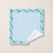 Joli Rose bleu Imprimer Décor (Gant de toilette)
